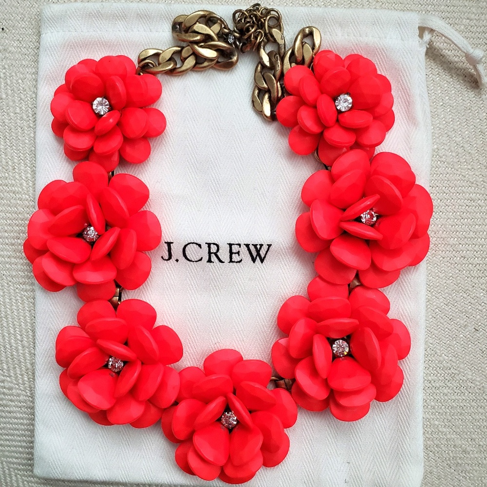 J. Crew Rose Wreath Necklace